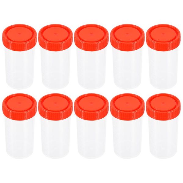 

storage bottles & jars 10pcs plastic sample specimen for laboratory