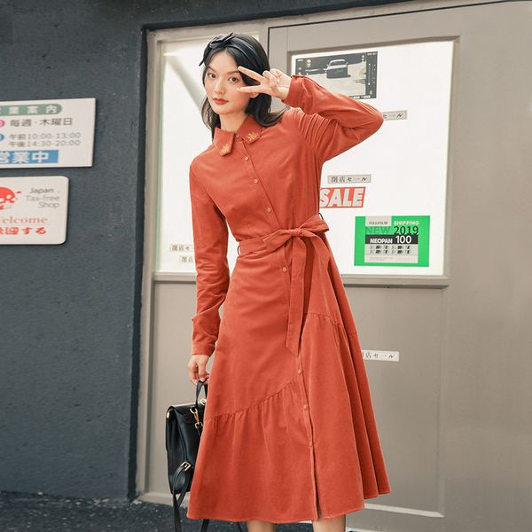 

casual dresses dress winter long sleeve embroidery collar slim waist whiten color sweet style women dress u6j3, Black;gray