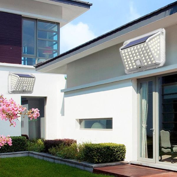 

solar lamps lights outdoor 90 led wireless waterproof security motion sensor floodlight