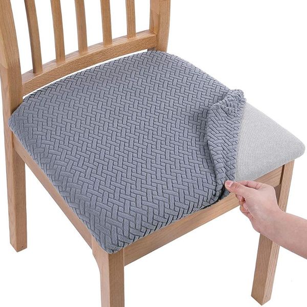 

chassic seat covers for dining room chairs stretch jacquard chair and 4 ties with buckle