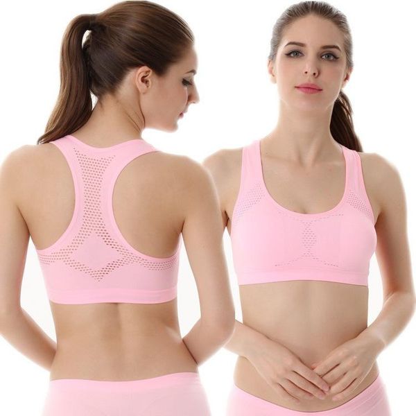 

women breathable sports bra,absorb sweat shockproof padded bra athletic gym running fitness yoga clothing, White;black