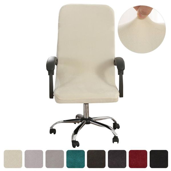 

chair covers office silver velvet cover stretch solid color dining room seat wedding banquet 2021