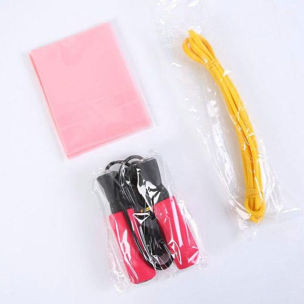 

home outdoor yoga combination fitness suit pull resistance loop rope skipping drop bands