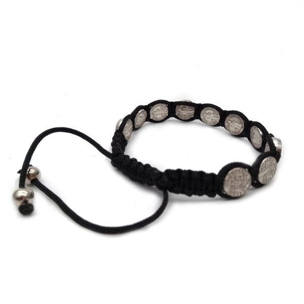 

black st. benedict bracelet cross catholicism gift religious jewelry