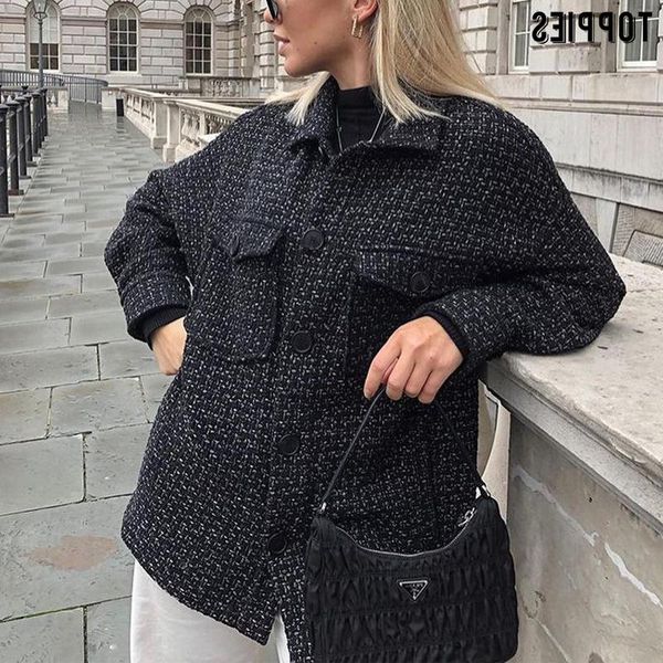 

women's jackets woman grain ies jacket coat loose oversize outwear streetwear long 2021 fashion clothes, Black;brown