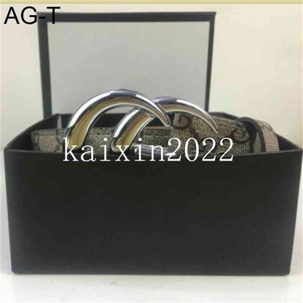

2022 belt g buckle fashion genuine leather women belts for men letter double 105-120cm with box, Black;brown