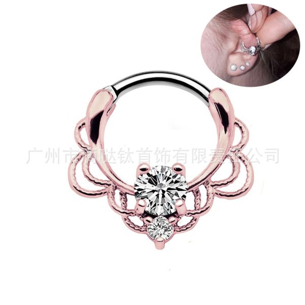 

puncture jewelry popular titanium alloy allergy zircon