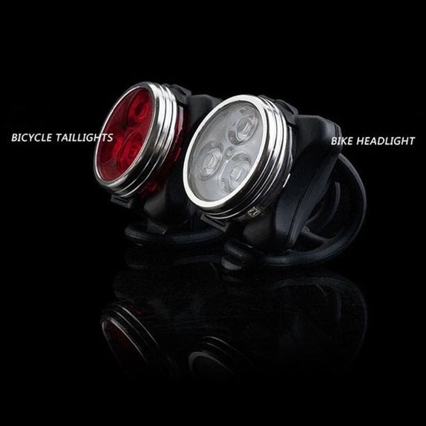 

bright cycling bicycle bike 3 led head front light 4 modes usb rechargeable tail clip lamp waterproof fietsverlichting lights