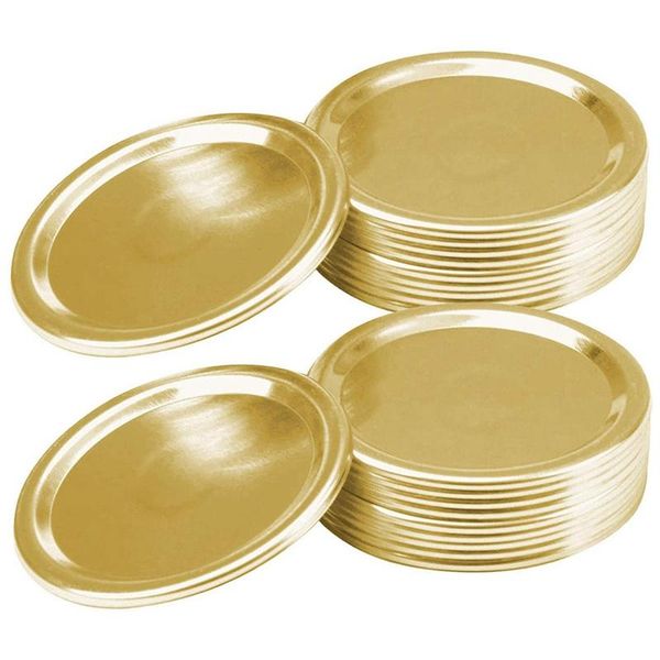 

kitchen storage & organization 30 pack canning lids regular mouth, mason jar split-type lids, reusable leak proof caps, lids(70mm)