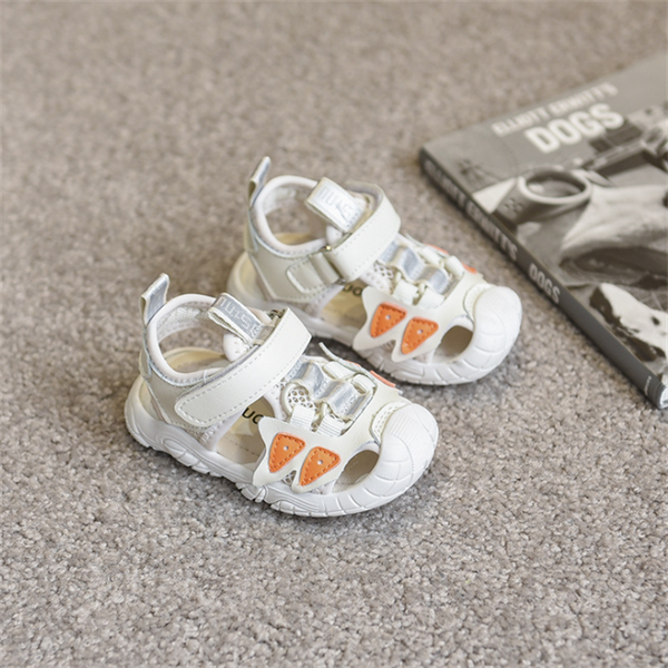 

2021 baby summer shoes breathable mesh boy girl toddler sandals round head anti-collision infant beach sandals t21113, Black