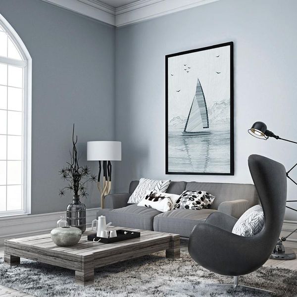 

waterproof and anti-fouling cement gray cyan industrial wind living room wallpaper now nordic bedroom non-woven wallpapers