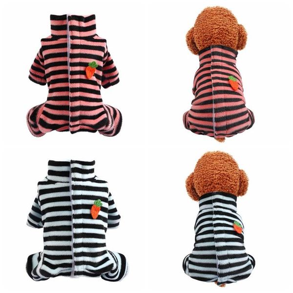 

dog apparel lovely pajamas soft carrot striped pets for small medium dogs puppy fashion durable clothing pet supplies