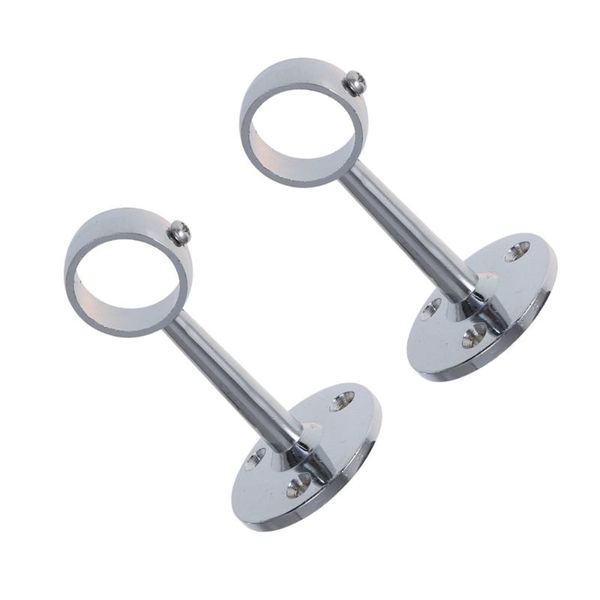 

hanging rod wardrobe rail holder tube support bracket clothes - 25mm shower curtains