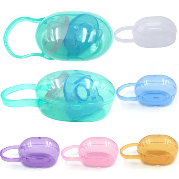 

solid portable baby infant kids pacifier nipple cradle case holder travel storage box nibbler soother safe pacifiers#