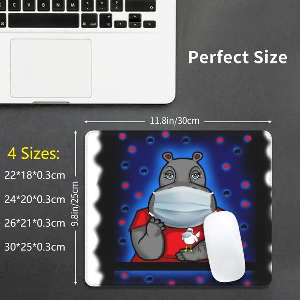 

mouse pads & wrist rests safety hippoed up to save lives pad diy print hippo hippopotamus hippos stay home 2021
