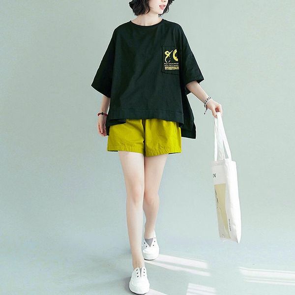 

women's tracksuits summer solid matching sets cotton short sleeve loose clothing o-neck pullover t-shirt elastic waist shorts 2 piece s, Gray
