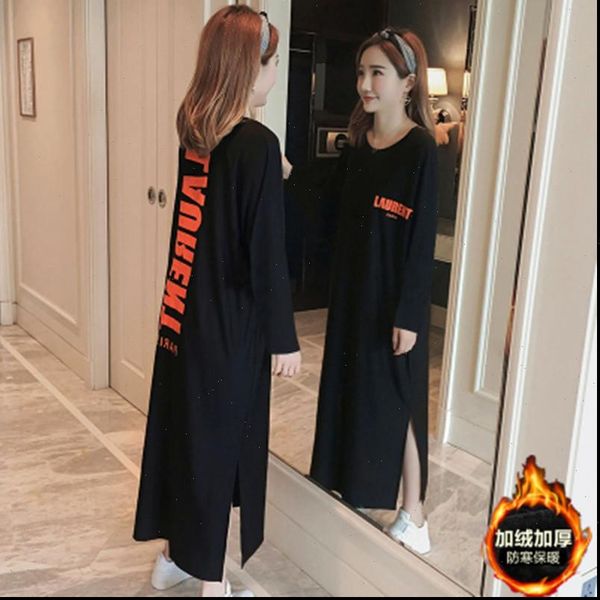 

spring summer korean modal womens sleepwears cotton home wear long nightshirt oversized night dress  4xl nightgown female, Black;red