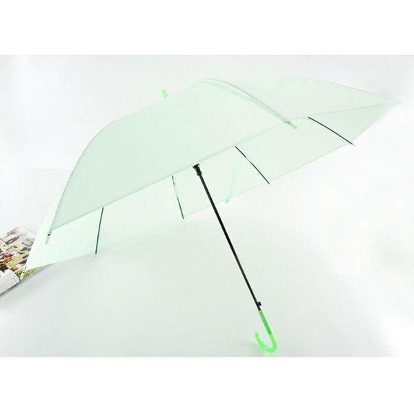 

umbrellas plastic rain long handle dome birdcage clear transparent women umbrella wedding party /by