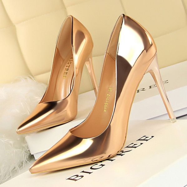 

dress shoes bigtree sapatos femininos bombas de salto mulher clÃ¡ssicos senhoras s metal sana, Black