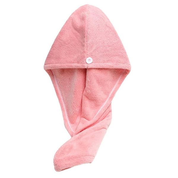 

shower caps girl's hair drying hat quick-dry towel cap bath microfiber solid super absorption dry
