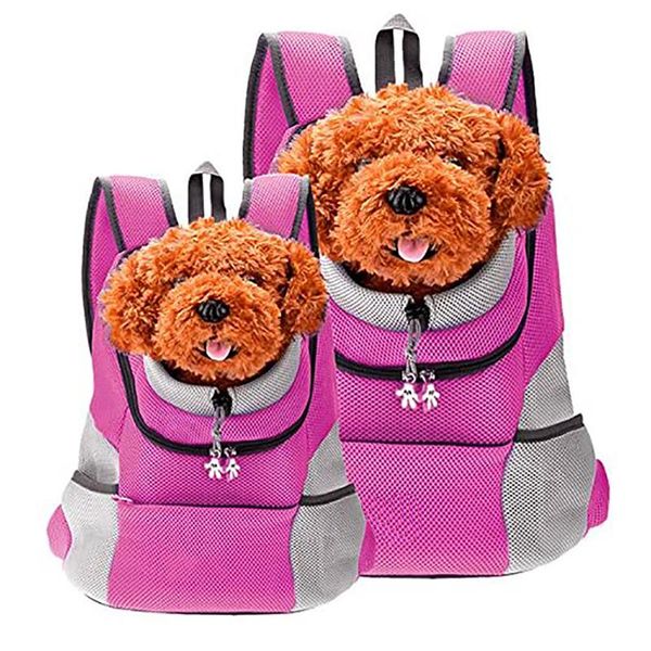 

out double shoulder portable travel backpack outdoor pet dog carrier bag front mesh head car seat covers