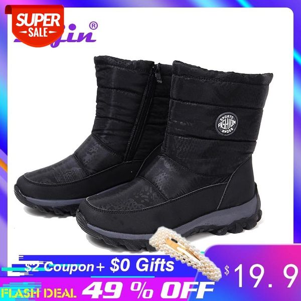 

fujin snow boots waterproof 6cm platform boots rain plush warm fur inside winter shoes booties zipper women winter booties #8m74