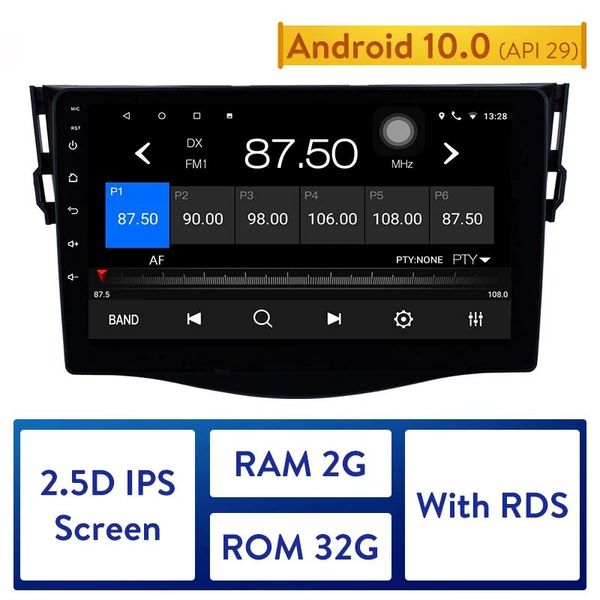 9 polegadas Android 10.0 Car DVD GPS Unit Player para TOYOTA RAV4 RAV 4 2007-2011 Navegação Rádio Suporte Estéreo RDS