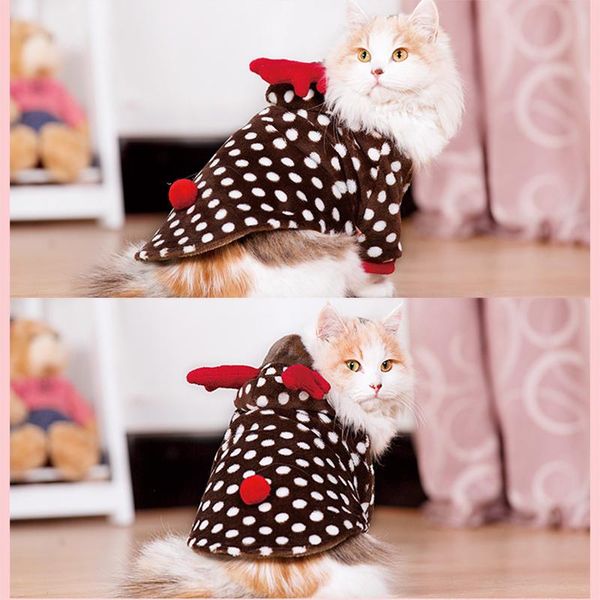 

pet winter cat christmas elk installation warm pet party cosplay two feet special event costume kitten costume