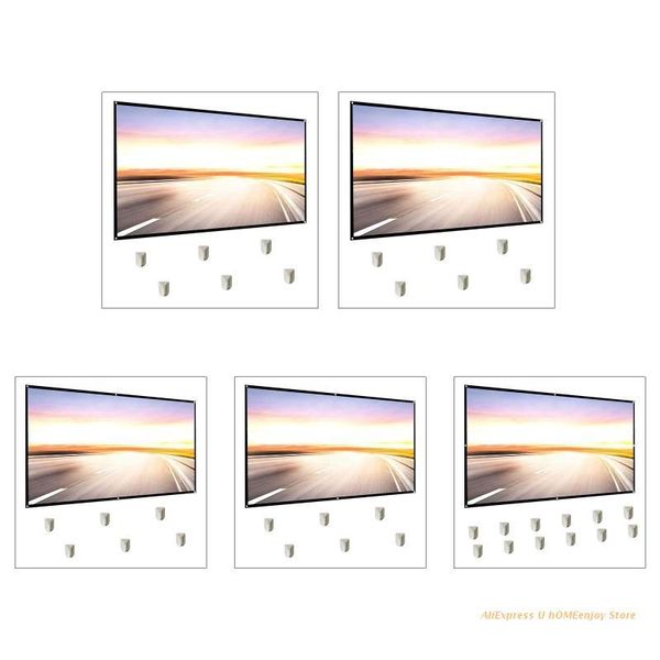 

projection screens projector screen 60/72/84/100/120" 16:9 foldable anti-crease portable movies for home theater outdoor dropship