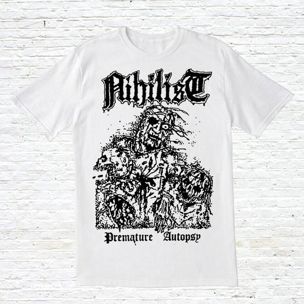 

nihilist t-shirt (metal / premature auy), White;black