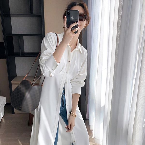

casual dresses aunt cui's jellyfish white shirt dress design, Black;gray