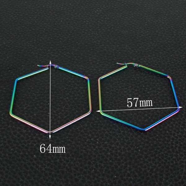 

dangle & chandelier woman's geometric earring big simple fashion stainless steel jewelry earrings for women efgzakcp, Silver