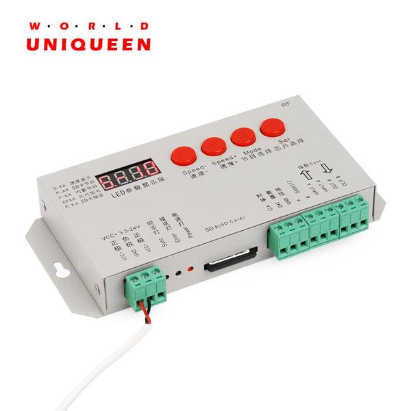 

controllers k-1000s sd card programmable pixel light controller, with screen, compatible lededit-2014, support ws2811, 1903, 6812, 512