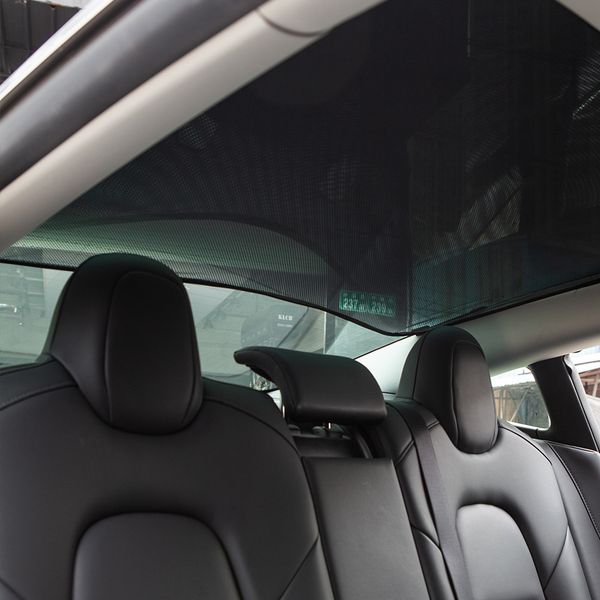 

for tesla model 3 2021 sunshade roof skylight shades protector accessories model3 car sun visor rear front sun shade