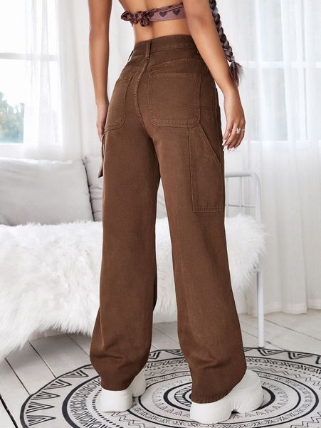 

slant pocket titching straight leg jeans 16sy#, Blue