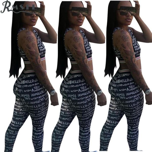 

women's tracksuits rmsfe 2021 black letter running sports suit set autumn matching young sets women sleeveless bandfage hoolow out, Gray