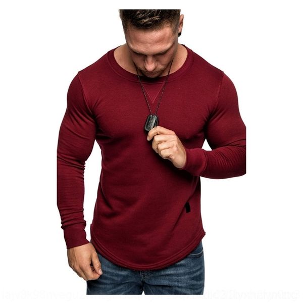 

duu 2020 solid color round neck long sleeve t-women's stitched with men's t-shirts) leather long t-shirt, White;black