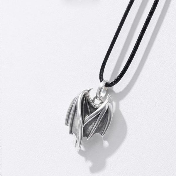 

chains design wing pendant men's silver necklace personality retro trendy sweater chain jewelry accessories