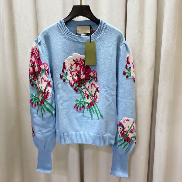 

2021 autumn winter milan runway sweaters o neck long sleeve high end jacquard pullover women's designer clothing 1010-2, White;black