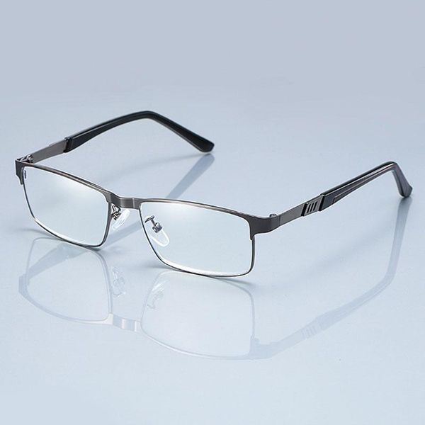 

sunglasses reading glasses for man and woman square full rim metal frame eyewears casual style ultra light anti-blue, White;black