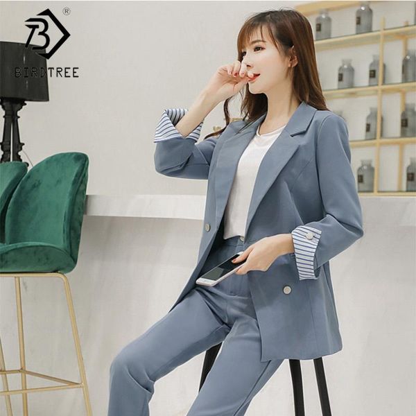 

women's suits & blazers 2021 autumn and winter fashion blazer two piece set notched collar korean style casual female clothing s80523l, White;black