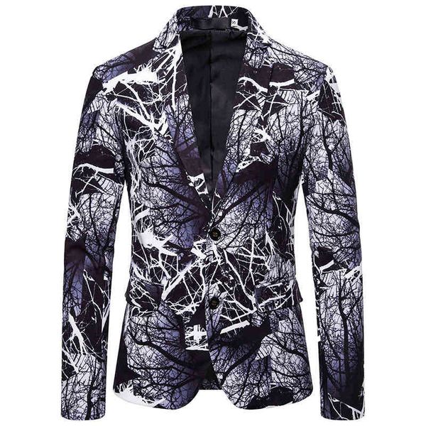 

fashion suits 19 casual 3d digital branch printing men's, White;black