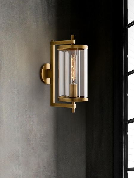 

wall lamps light luxury bedroom copper lamp modern minimalist living room background personalized design bedside