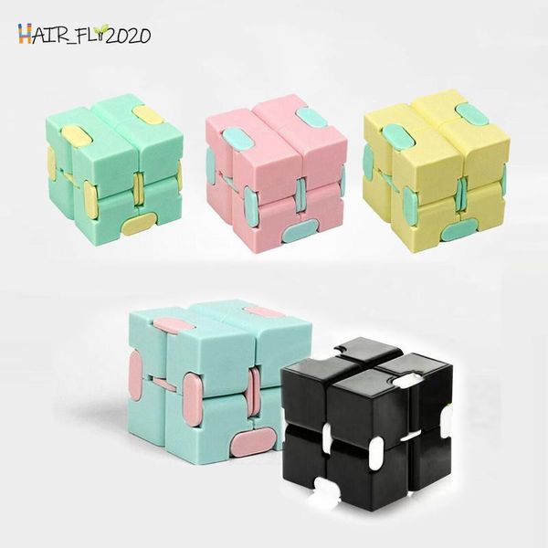 

infinity cube candy color fidget cube anti stress cube finger hand spinners fun toys for kids adhd stress relief toy fa23