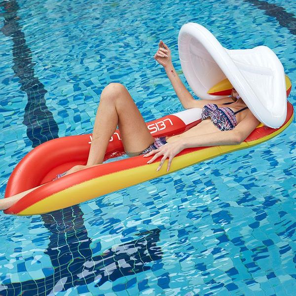 

inflatable floats & tubes sunshade water hammock swimming pool beach air mattress sleeping cushion bouee gonflable piscine bed