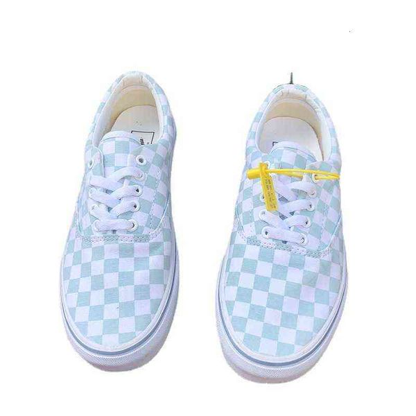 

longvance men's large shoes 46 48 blue canvas korean checkerboard