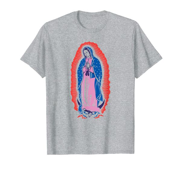 

our lady of guadalupe virgin mary t-shirt, White;black