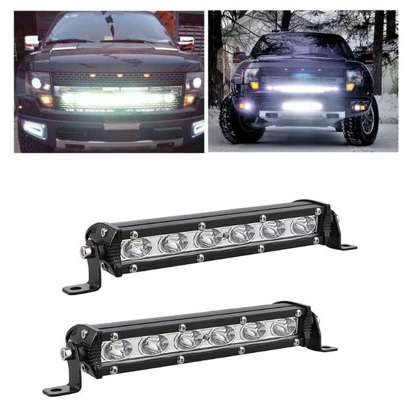 

car headlights led work light 18w 6 auto repair small single row driving lamp strip lights off - road roof lighting spot