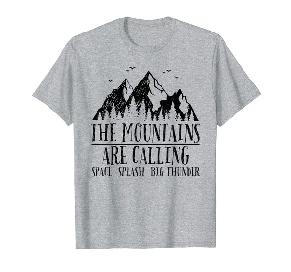 

the mountains are calling space splash big thunder t-shirt, White;black