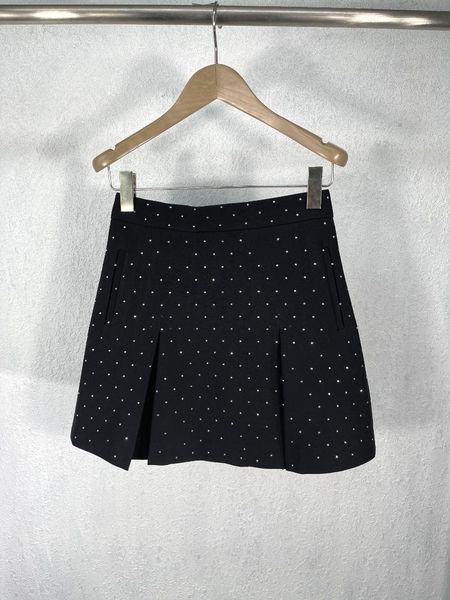 

skirts 2021 women fashion solid color rhinestone skirt 0501, Black